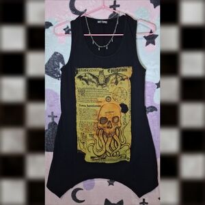 Witchy Graphic Tunic/ Mini Dress - Small - Goth Occult Dark Academia